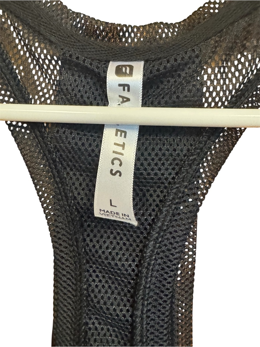 Fabletics Black Mesh Racerback Tank Top | Size Large | NWOT - Picture 3 of 5